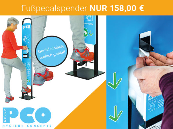 Fußpedalspender PCO Coupon