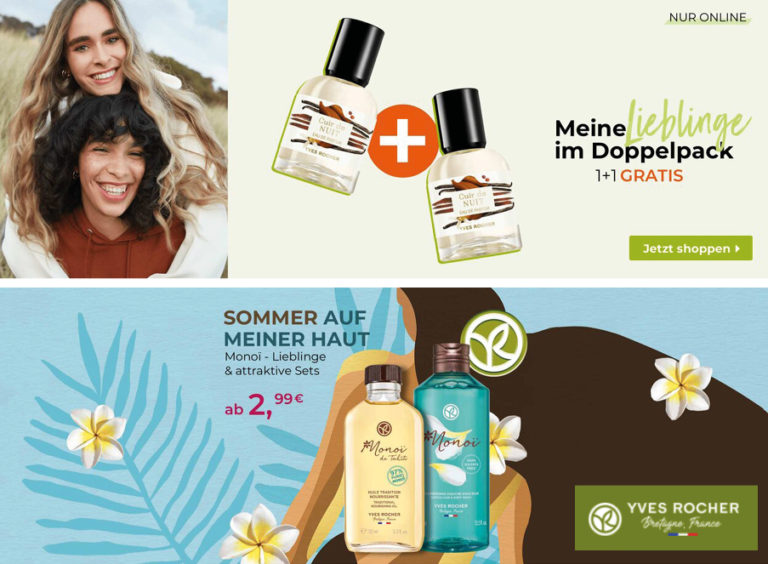 1+1 Gratis-Aktion auf ausgewählte Produkte bei Yves Rocher – COUPON AKTUELL