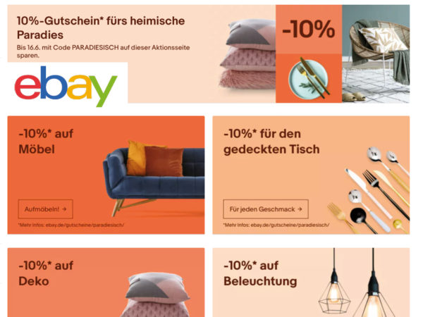 Rabatt Coupon ebay